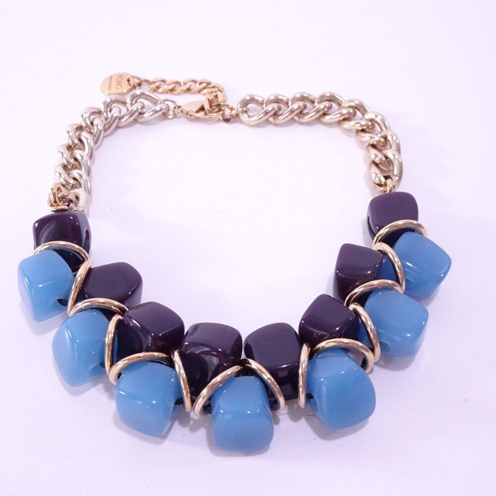 Pono By Joan Goodman Women's Resin Block Color Block Statement Necklace NWOT 498 - Picture 4 of 7